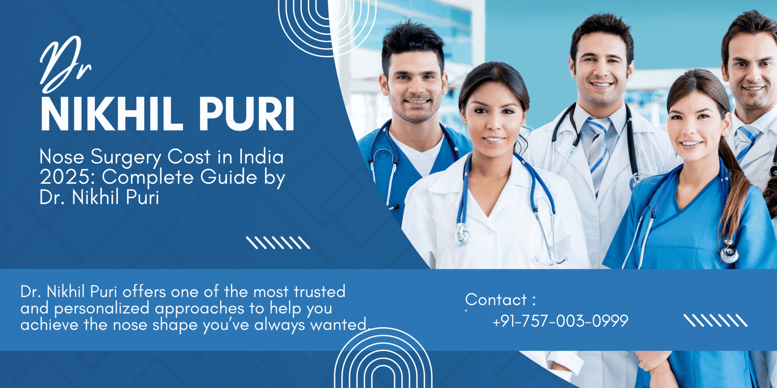 Nose Surgery Cost in India 2025 Complete Guide by Dr. Nikhil PurI
